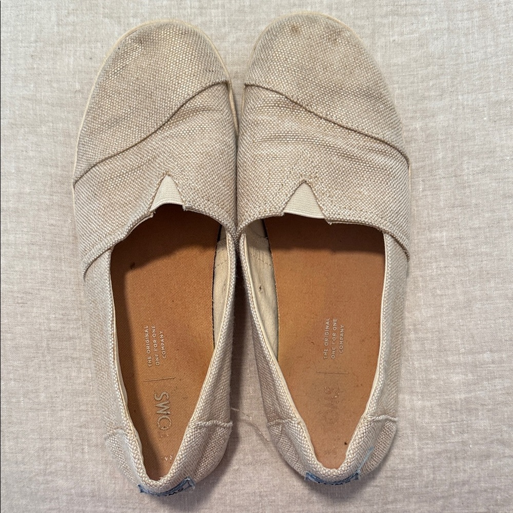 TOMS Natural Canvas Slip-Ons